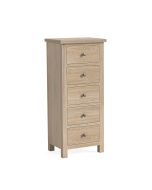 Country Oak - 5 Drawer Tall Chest