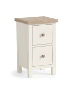 Country Coconut White - Narrow Bedside Chest