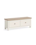 Country Coconut White - Large 2 Drawer Bench