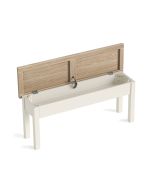 Country Coconut White - Shallow Storage Bench 