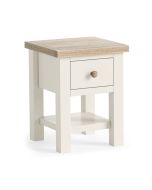 Country Coconut White - Lamp Table with Shelf