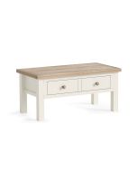 Country Coconut White - Coffee Table with Drawer 