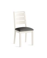 Country Coconut White - Dining Chair Grey Boucle