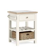 Country Coconut White - Small Kitchen Island
