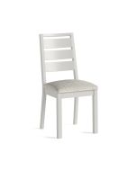 Country Oak Stone Grey - Dining Chair White Boucle