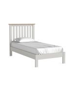 Country Oak Stone Grey - 3' Slatted Bedframe Low Footend