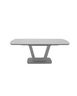 Leonie - Extending Dining Table 160 Matt Light Grey