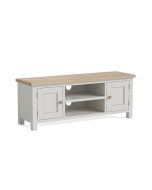 Country Oak Stone Grey - Large TV Unit 