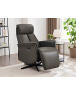 Rocco - Electric Reclining Accent Chair - Ash Leather