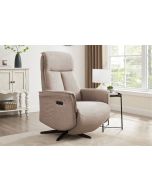 Rocco - Electric Reclining Accent Chair - Mushroom Fabric