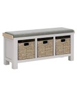 Saffron - Storage Bench with Charcoal Cushion