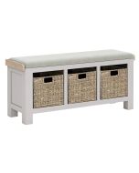 Saffron - Storage Bench with Grey Cushion