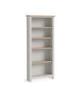 Country Oak Stone Grey - Large Bookcase