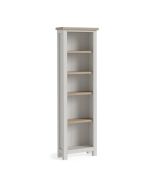 Country Oak Stone Grey - Slim Bookcase