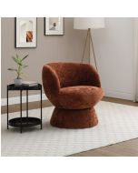 Tulip - Terracotta Chenille Swivel Chair