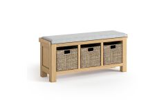 New Hampton - Storage Bench with Grey Cushion