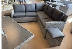 Bari - Modular Corner Garden Sofa & 2 Stools - Clearance