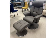 Blaze - Swivel Recliner Chair & Stool - Clearance