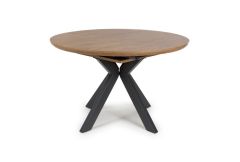 Boswell - Rustic Oak Round Extending Table 120 cm