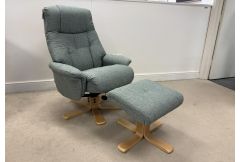 Delaney - Swivel Recliner Chair & Stool - Clearance