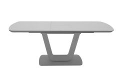 Leonie - Extending Dining Table 160 Matt Light Grey