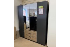 Diva - 4 Door 3 Drawer Wardrobe - Clearance