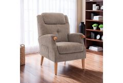 Ena - Fireside Chair Mink Fabric