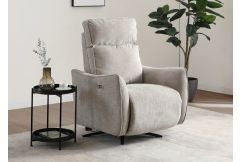 Fabio - Electric Swivel Recliner Chair Natural