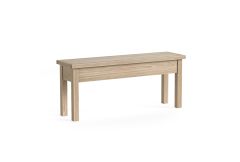 Country Oak - Shallow Storage Bench