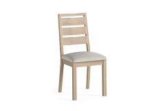 Country Oak - Dining Chair with White Boucle