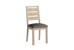 Country Oak - Dining Chair with Grey Boucle