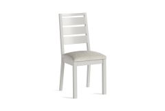 Country Oak Stone Grey - Dining Chair White Boucle