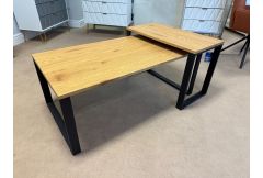 Katrine - Set of 2 Oak Top Coffee Tables - Clearance