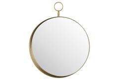 Large Circular Mirror With Decorative Loop