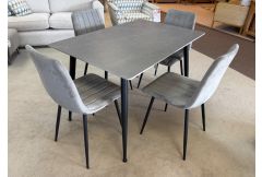 Monaco - 1.2m Dining Table & 4 Chairs - Clearance