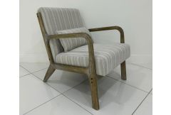 New Inca - Armchair in Natural Chenille Stripe