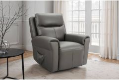 Riven - Lift & Rise Recliner Chair Ash Leather