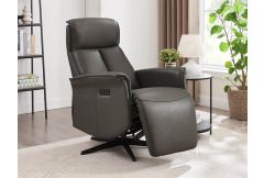 Rocco - Electric Reclining Accent Chair - Ash Leather