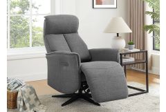Rocco - Electric Reclining Accent Chair - Charcoal Fabric