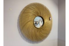 120cm Round Rattan Mirror - Clearance
