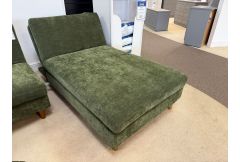 Saleno - Click Clack Chaise Sofa Bed (Olive Chenille) - Clearance