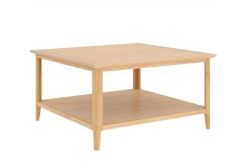 Sardinia - Square Coffee Table with Shelf