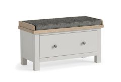 Country Oak Stone Grey - Hallway Bench with Drawer