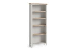 Country Oak Stone Grey - Large Bookcase