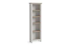 Country Oak Stone Grey - Slim Bookcase