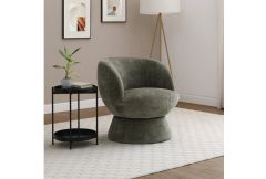 Tulip - Olive Chenille Swivel Chair