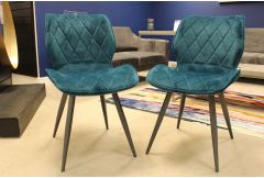 Pair of Velvet Dining Chairs - Clearance