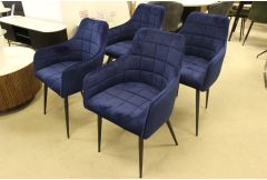 Vienna - 4 x Dining Chairs in Navy - Clearance