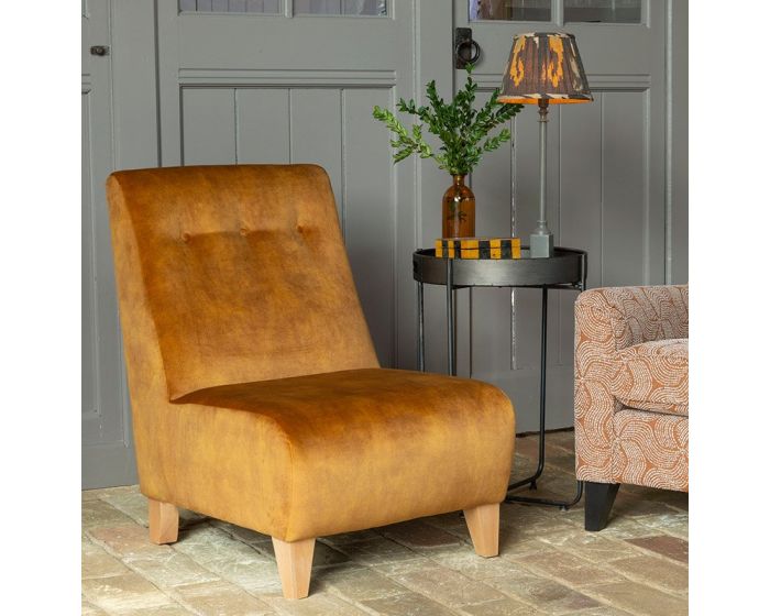 Orange armless accent chair discount